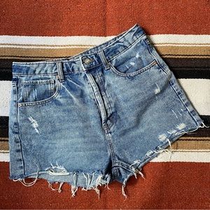 High Rise Denim Shorts Size 10